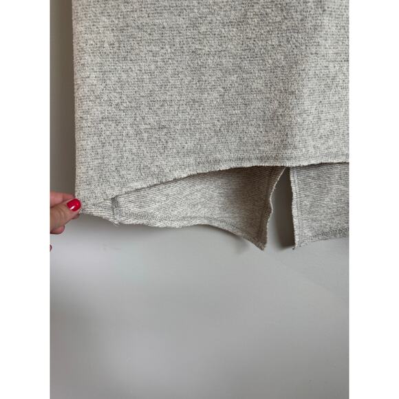 Moth by Anthropologie raw edge, tan sweater dress with pockets - Picture 3 of 7